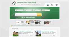 Desktop Screenshot of nehnutelnosti-poltar.eu